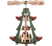 Table pyramid Birth of Christ colorful 3-tier height 40cm NEW wooden pyramid