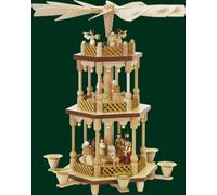 Table pyramid Birth of Christ in natural pyramid folk art Erzgebirge NEW 13721