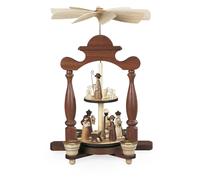 Table pyramid candles birth of Christ with 2 plates 1-tier (LxWxH): 22x15x32cm