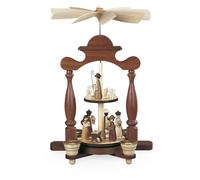 Table pyramid candles birth of Christ with 2 plates 1-tier (LxWxH): 22x15x32cm