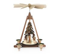 Table pyramid for candles angel 4 figures 1-storey natural (LxWxH): 21x14x29cm