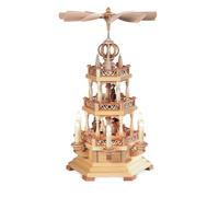 Table pyramid Forest motif 2-story natural electric illuminated and powered