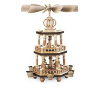Table Pyramid Holy History 2-Tier Natural (LxWxH): 28x28x40cm NEW