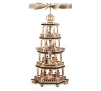 Table Pyramid Holy History 4-Piece Natural (LxWxH): 27x27x64cm NEW