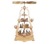 Table Pyramid Holy History 4-Tier Natural Tea Lights (LxWxH) 40x33x64cm