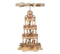 Table Pyramid Holy History With Angel 3-Piece Natural (LxWxH): 33x29x55cm