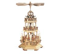 Table pyramid Holy Story + Angel 2-storey natural electric illuminated 120V