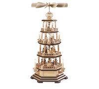 Table pyramid Holy Story natural 4-tier electric illuminated NEW Seiffen