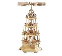 Table pyramid Holy Story with Angel 3-tier electric illuminated natural