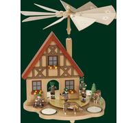 Table pyramid House Bavaria Tealight Pyramid Folk Art Ore Mountains NEW 16241