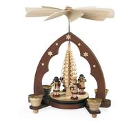 Table pyramid musicians angel pointed arch fir tree 1-tier natural for candles
