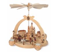 Table Pyramid ''Old Dresden'' Pointed Arch 1-Tier Natural (LxWxH): 35x28x36cm