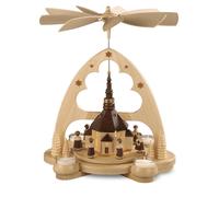 Table pyramid Seiffen church LED lighting battery operated NEW