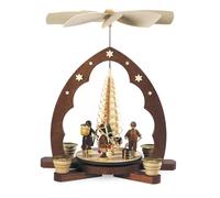 Table Pyramid With Candles Erzgebirgsfiguren Pointed Arc Chip Tree 1-stöckig Top
