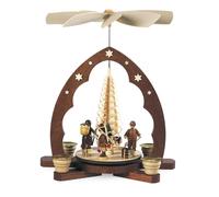 Table Pyramid With Candles Erzgebirgsfiguren Pointed Arc Chip Tree 1-stöckig Top