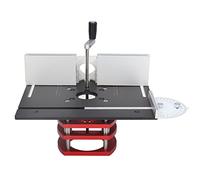 Table Router Base Router Lift for 64-65mm Diameter Motorized Router Lift with Top Plate Woodworking Grooving Trimming Beveling (Black)