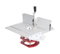 Table Router Base, Router Lift for 64mm to 66mm Diameters Motor, Router Lift with Top Plate Router Lifting Base Woodworking Slotting Trimming Chamfering Table Top (Silver)