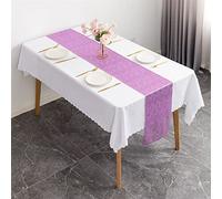 Table Runner 1pcs Sparkly Rose Gold Sequin Table Runners for Weddings Party Christmas Cloth Decor Chemin De Mariage Placemats Cloths(Purple,30CMX200CM_1PCS)