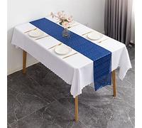 Table Runner 1pcs Sparkly Rose Gold Sequin Table Runners for Weddings Party Christmas Cloth Decor Chemin De Mariage Placemats Cloths(Royal Blue,30CMX140CM_1PCS)