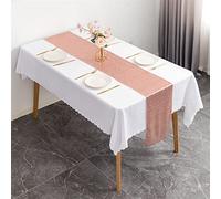 Table Runner 1pcs Sparkly Rose Gold Sequin Table Runners for Weddings Party Christmas Cloth Decor Chemin De Mariage Placemats Cloths(Rose Gold,30CMX200CM_1PCS)