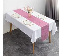 Table Runner 1pcs Sparkly Rose Gold Sequin Table Runners for Weddings Party Christmas Cloth Decor Chemin De Mariage Placemats Cloths(Pink,30CMX120CM_1PCS)