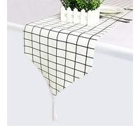 Table Runner 1pcs Table Runner Modern with Tassels Cotton Linen Fabric for Christmas Party New year Decorations home Home textile 2021 Placemats Cloths(E,33x180cm)