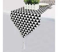 Table Runner 1pcs Table Runner Modern with Tassels Cotton Linen Fabric for Christmas Party New year Decorations home Home textile 2021 Placemats Cloths(G,33x180cm)