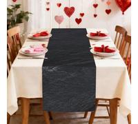 Table Runner 33 x 183 CM Washable Farmhouse Tablecloth Decoration Slate Texture Table Runner for Dining Table Kitchen Holiday Birthday Party Home Decor