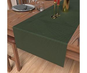 Table Runner 40 x 180 cm Luxury Green Soleil d'Ocre