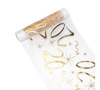 Table Runner Birthday Table Decoration 28 cm x 10 m Table Runner Gold Roll Decorative Woman Man Table Cloth Table Runner