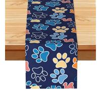 Table Runner, Cute Dog Paw 2 Print Runner,Seasonal Kitchen & Dining Table Decor for Indoor/Outdoor Parties13x72 In