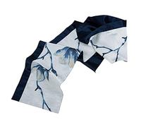 Table Runner Everyday Use Modern Chinese Table Flag Blue Jacquard Bed Villa Soft-packed Elegant Indoor(40X230cm)