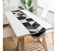 Table Runner for Home Decor Black White Formula Checkered Table Runner with Tassels Long Table Runner Farmhouse Table Runners for Dining Table Decor Wedding Party Dresser Decor