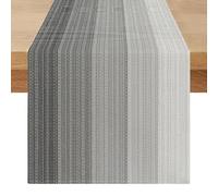 Table Runner Grey Outdoor Spring Summer 40 x 100 cm Table Runner Modern Vintage Linen Look Washable Table Runner Country House Style Garden Table Decor for Dining Room Kitchen Table Party Holiday