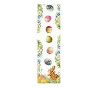 Table Runner - Linen, 72 Inches, Easter Table Runner, Rustic Style | Rabbit Table Runners, Farm Decorations, Lightweight Spring Lunch Decorations for F