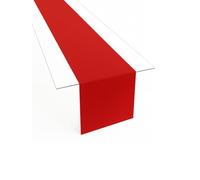 Table Runner Made of Minimate Fabric Modern, Smooth, Wide Hem, Non-Iron, Durable, Washable at 60°C, Can be Tumble Dried. Kitchen and Living Room, Choice of Size and Colour (Red, 40 x 250)