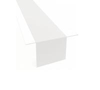 Table Runner Made of Minimate Fabric Modern, Smooth, Wide Hem, Non-Iron, Durable, Washable at 60°C, Can be Tumble Dried, Kitchen and Living Room, Choice of Size and Colour (White, 40 x 180 cm)