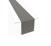 Table Runner Made of Minimate Fabric Modern, Smooth, Wide Hem, Non-Iron, Durable, Washable at 60°C, Can be Tumble Dried, Kitchen and Living Room, Choice of Size and Colour (Grey, 40 x 180 cm)
