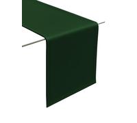 Table Runner Made of Minimate Fabric Modern, Smooth, Wide Hem, Non-Iron, Durable, Washable up to 60°C, Can be Tumble Dried. Kitchen and Living Room, Choice of Size and Colour (Dark Green, 45 x 150)