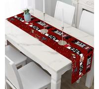 Table Runner Movie Theater Film Table Cloth, Seasonal Kitchen Retro Popcorn Dining Decorating, Home Party Cinema Ticket Banquet Supplies 30x180 cm