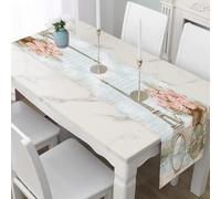 Table Runner Paris Eiffel Tower Table Cloth Wrinkle Resistant Romantic Love Bicycle Table Decor Antifouling Floral Rose Kitchen Dining Mat 40x140 cm