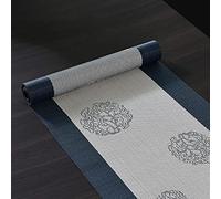Table Runner Placemats for Kitchen Table Washable Easy to Clean PVC Heat-resistand Woven Vinyl Runner Indoor Outdoor Dining Runners(D,390*30cm)