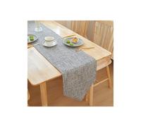 Table Runner Solid Color Quality Linen Table Runner Simple Modern Rectangular Household Multicolor Cloth Bed Flag(SilverAsh,11.81x82.68inch)