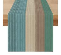 Table Runner Spring Modern 40 x 240 cm Outdoor Vintage Garden Table Runner Green Washable Linen Look Blue Brown Living Room Table Mats for Dining Room Party Holiday Decoration Summer
