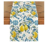 table runner， Table s Modern, Blue Lemon All Seasons Kitchen Mat Suitable for Home Holiday Party(13 x 78.7 inch (Unknown))