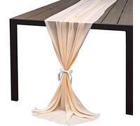 Table Runner Wedding Party Chiffon Table Chair Swags Sashes Dining Decoration Champagne