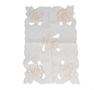 Table Runner with Vintage Embroidered Lace Doilies for Wedding, Party, Home, and Event Decoration to Enhance Ambience (42x29cm)