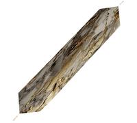 Table Runners for Dining Table,Marble Backgroundprinted Short Plush Decor Dining Table Runner with Tassels for Holiday Party Home (33x229cm)