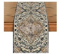 Table Runners Linen Country Rustic Farmhouse Fall Kitchen Dining Decor Home Holiday Party for The Dining Table(05,150x33cm 59x13inch)