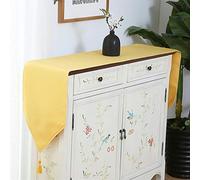 Table Runners Table Runners Linens Runners Handmade Weave Home Kitchen Decorative Wedding Gift Tassel Bed Table Runner With Tassels, 5 Colors(Giallo,30*160cm)